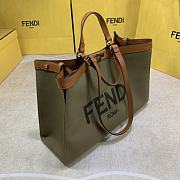 Fendi Peekaboo x Tote Hand Bag Brown Size 41X29X14cm - 6