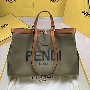 Fendi Peekaboo x Tote Hand Bag Brown Size 41X29X14cm - 2