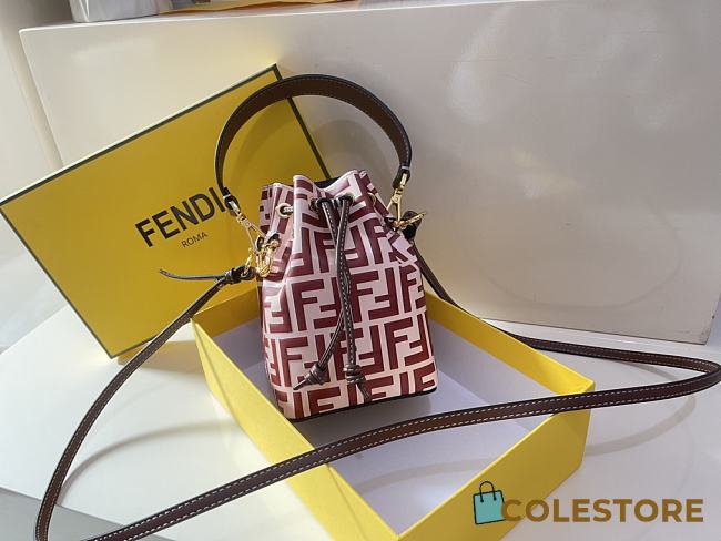 Fendi Mon Tresor Small Bucket Bag With Pink Calfskin Leather 8BS01  - 1