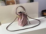 Fendi Mon Tresor Small Bucket Bag With Pink Calfskin Leather 8BS01  - 5