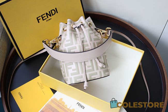 Fendi Mon Tresor Small Bucket Bag With Light Pink Calfskin Leather 8BS01  - 1