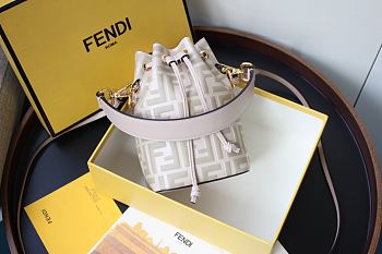Fendi Mon Tresor Small Bucket Bag With Light Pink Calfskin Leather 8BS01 