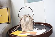 Fendi Mon Tresor Small Bucket Bag With Light Pink Calfskin Leather 8BS01  - 2