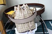 Fendi Mon Tresor Small Bucket Bag With Light Pink Calfskin Leather 8BS01  - 3