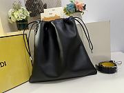 Fendi Roma Bucket Bag In Black Size 30x39cm - 6