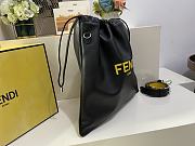 Fendi Roma Bucket Bag In Black Size 30x39cm - 4