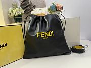 Fendi Roma Bucket Bag In Black Size 30x39cm - 5