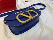 Valentino Garavani Supervee Shoulder Blue Bag Size 26.5x9x15cm - 6