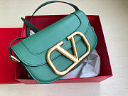 Valentino Garavani Supervee Shoulder Light Green Bag Size 26.5x9x15cm - 1