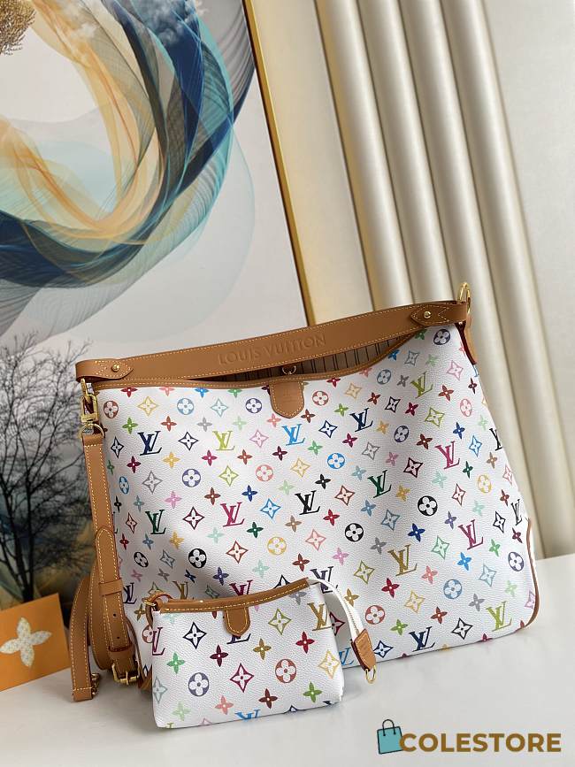 Louis Vuitton Graceful PM Handbag In White M40352 Size 46cm - 1