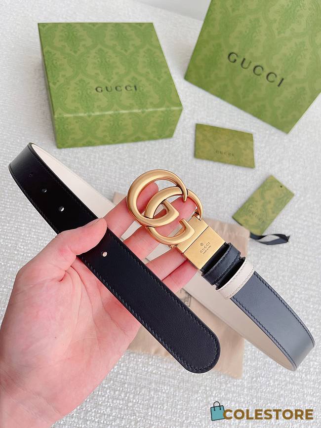 Gucci GG Marmont Reversible Thin Belt  - 1