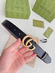 Gucci GG Marmont Reversible Thin Belt Black&Brown  - 1