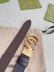Gucci GG Marmont Reversible Thin Belt Black&Brown  - 6