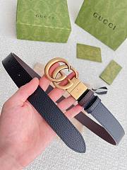 Gucci GG Marmont Reversible Thin Belt Black&Brown  - 5