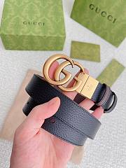 Gucci GG Marmont Reversible Thin Belt Black&Brown  - 4
