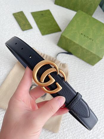 Gucci GG Marmont Reversible Thin Belt Black