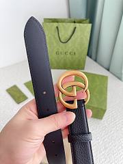 Gucci GG Marmont Reversible Thin Belt Black - 6