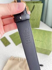 Gucci GG Marmont Reversible Thin Belt Black - 5