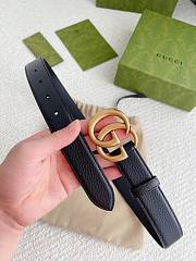 Gucci GG Marmont Reversible Thin Belt Black - 3