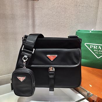 Prada Nylon Cross-Body Bag 2VH110 Size 25x22x7cm