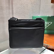 Prada Nylon Cross-Body Bag In Black 2VH110 Size 25x22x7cm - 6
