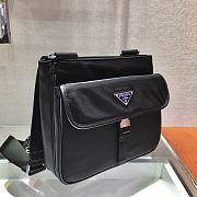 Prada Nylon Cross-Body Bag In Black 2VH110 Size 25x22x7cm - 3