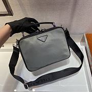 Prada Brique Saffiano Leather Bag Grey 2VH069  - 5