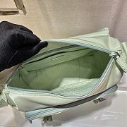 Prada Medium Nylon Shoulder Bag Green 1BD671 Size 30x25x12cm - 6