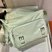Prada Medium Nylon Shoulder Bag Green 1BD671 Size 30x25x12cm - 5