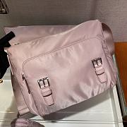 Prada Medium Nylon Shoulder Bag Pink 1BD671 Size 30x25x12cm - 6