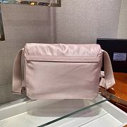 Prada Medium Nylon Shoulder Bag Pink 1BD671 Size 30x25x12cm - 5