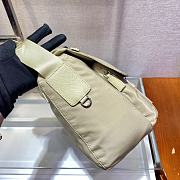 Prada Medium Nylon Shoulder Bag Beige 1BD671 Size 30x25x12cm - 5