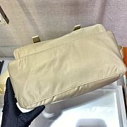 Prada Medium Nylon Shoulder Bag Beige 1BD671 Size 30x25x12cm - 4