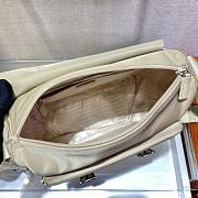Prada Medium Nylon Shoulder Bag Beige 1BD671 Size 30x25x12cm - 3
