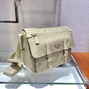 Prada Medium Nylon Shoulder Bag Beige 1BD671 Size 30x25x12cm - 2