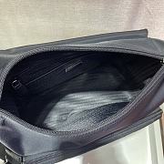 Prada Medium Nylon Shoulder Bag Black 1BD671 Size 30x25x12cm - 5