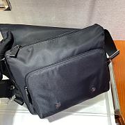 Prada Medium Nylon Shoulder Bag Black 1BD671 Size 30x25x12cm - 2