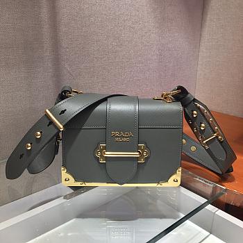 Prada Cahier Leather Shoulder Bag 1BD045 Size 19x14x9cm