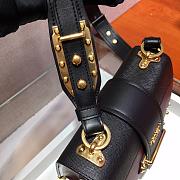 Prada Cahier Leather Shoulder Bag Black&Wine 1BD045 Size 19x14x9cm - 6
