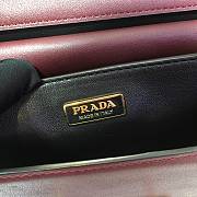Prada Cahier Leather Shoulder Bag Black&Wine 1BD045 Size 19x14x9cm - 2