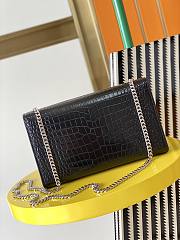 YSL Medium Kate Monogram Satchel Silver Hardware 35411 Size 24cm  - 6