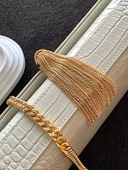 YSL Medium Kate Monogram Satchel White Calfskin 35411 Size 24cm  - 5
