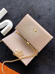 YSL Medium Kate Monogram Satchel Pink Calfskin 24cm  - 4