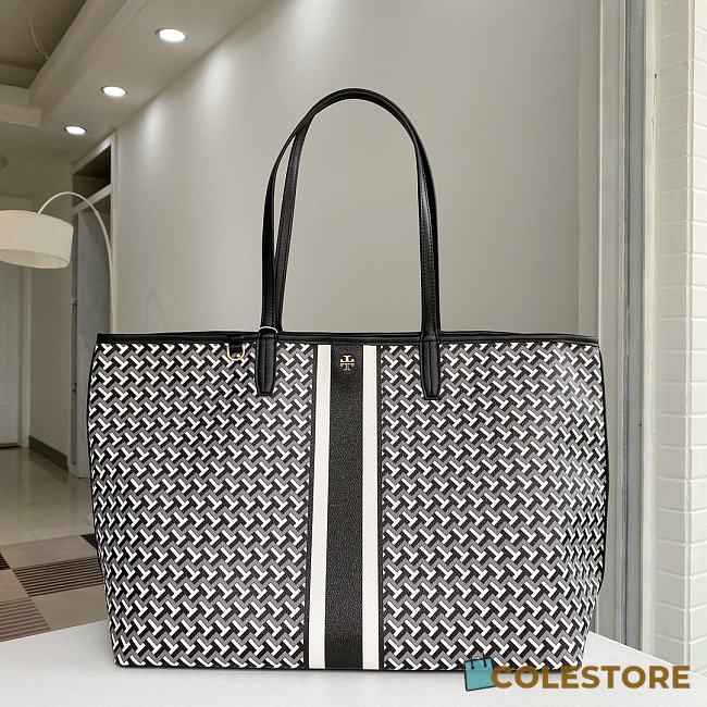 Colestore Tory Burch Gemini Link Top-Zip Tote In Black 58450 - 1