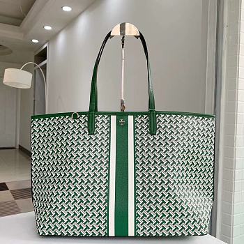 Colestore Tory Burch Gemini Link Top-Zip Tote In Green 58450 38cm
