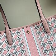 Colestore Tory Burch Gemini Link Top-Zip Tote In Pink Style 58450 Size: 38cm - 4