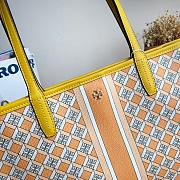 Colestore Tory Burch Gemini Link Top-Zip Tote In Yellow Style 58450 Size: 38cm - 6