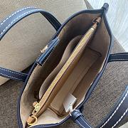 Colestore Tory Burch Perry Monogram Triple T Tote Bag In Blue Size 34x28x13.5cm - 2