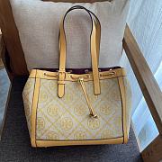 Colestore Tory Burch Perry Monogram Triple T Tote Bag In Yellow Size 34x28x13.5cm - 1