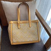Colestore Tory Burch Perry Monogram Triple T Tote Bag In Yellow Size 34x28x13.5cm - 4